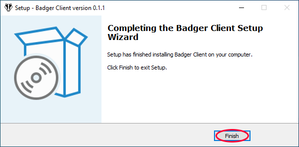 Setup - Badger Client - Finished